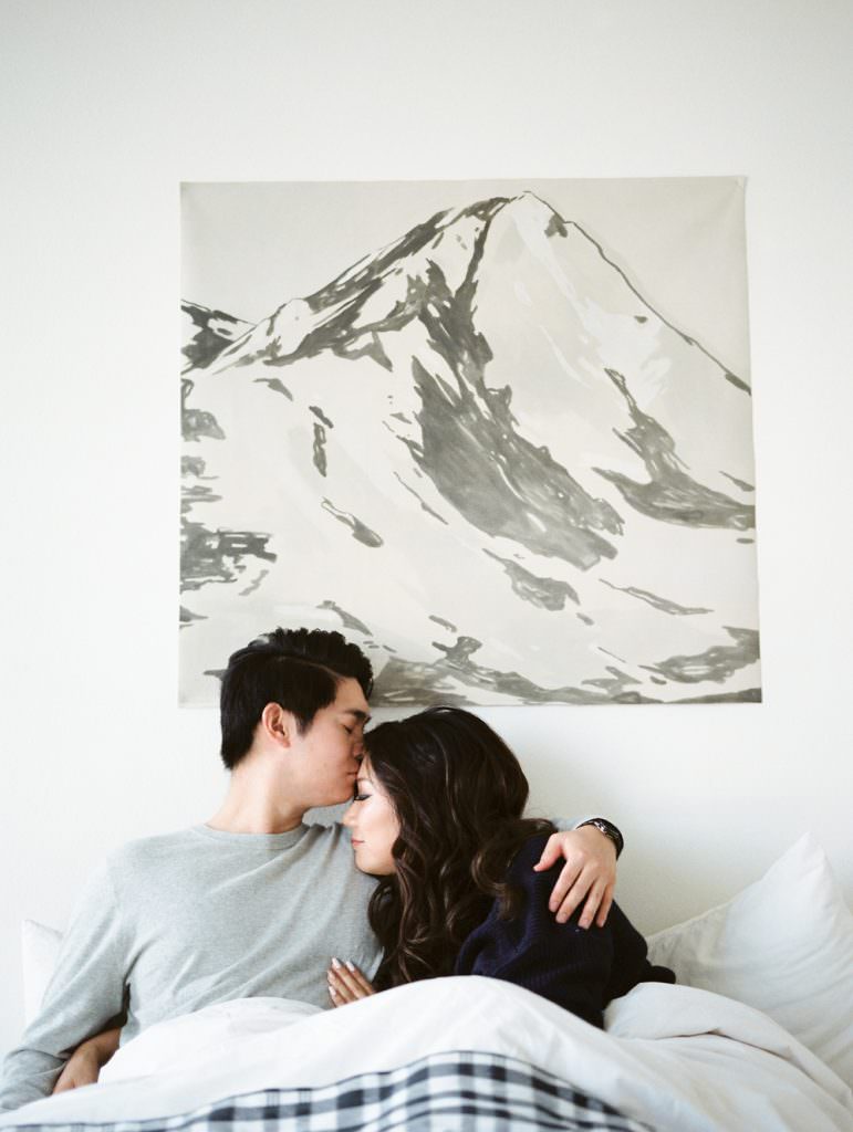 DOWNTOWN LOS ANGELES IN HOME ROOFTOP ENGAGEMENT SESSION-0005