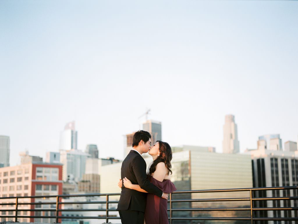 DOWNTOWN LOS ANGELES IN HOME ROOFTOP ENGAGEMENT SESSION-0027