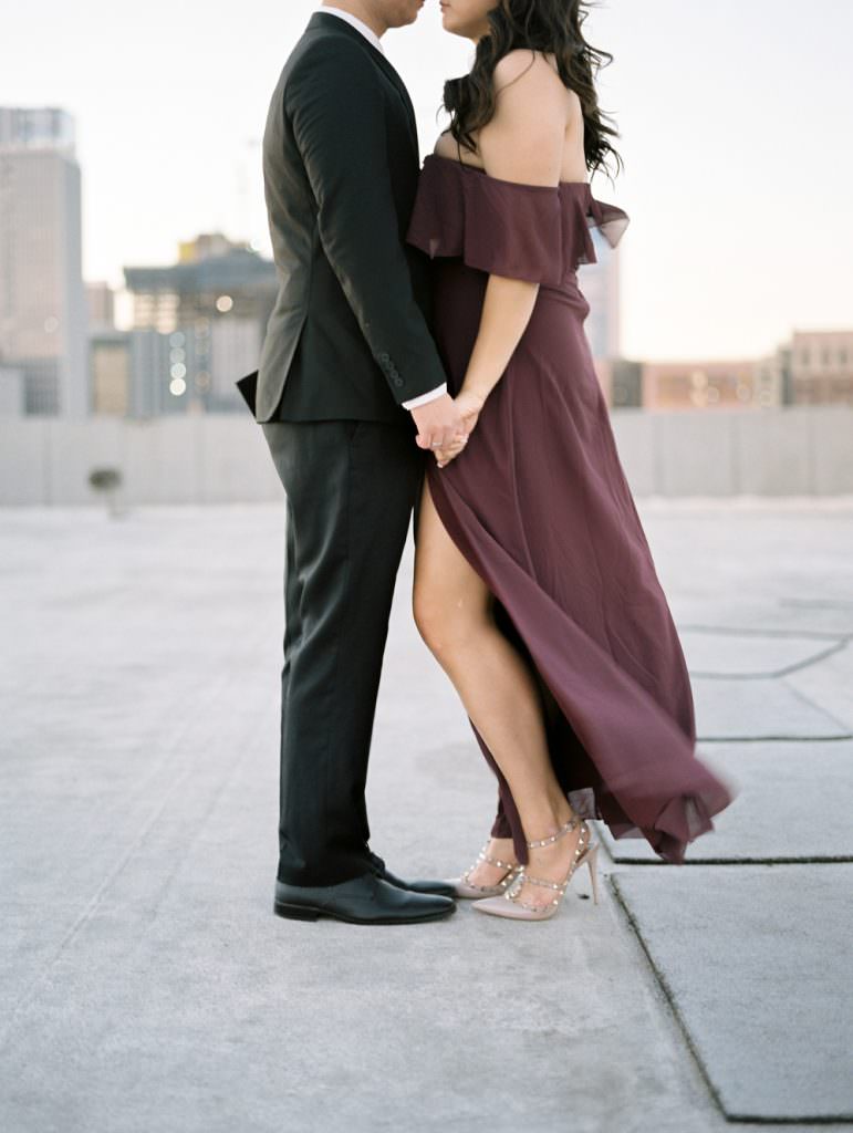 DOWNTOWN LOS ANGELES IN HOME ROOFTOP ENGAGEMENT SESSION-0031